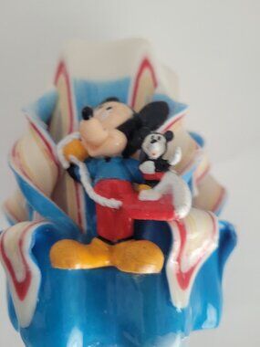 Handmade Carved Mickey Mouse Candle Decoration